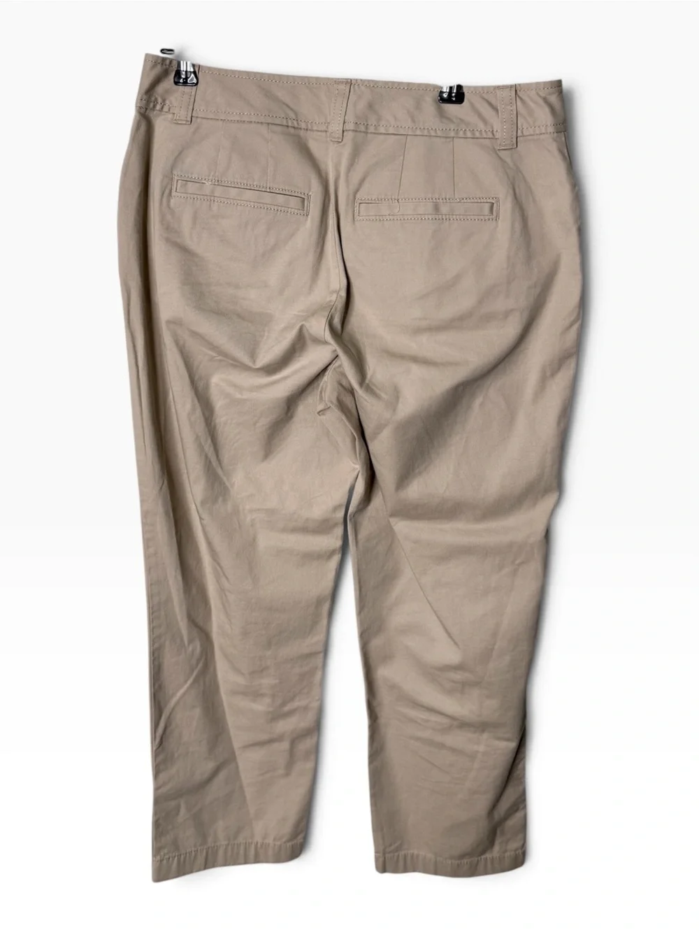 LOFT Tan Beige Size 2 Curvy Crop Pants Capris Button Hem
